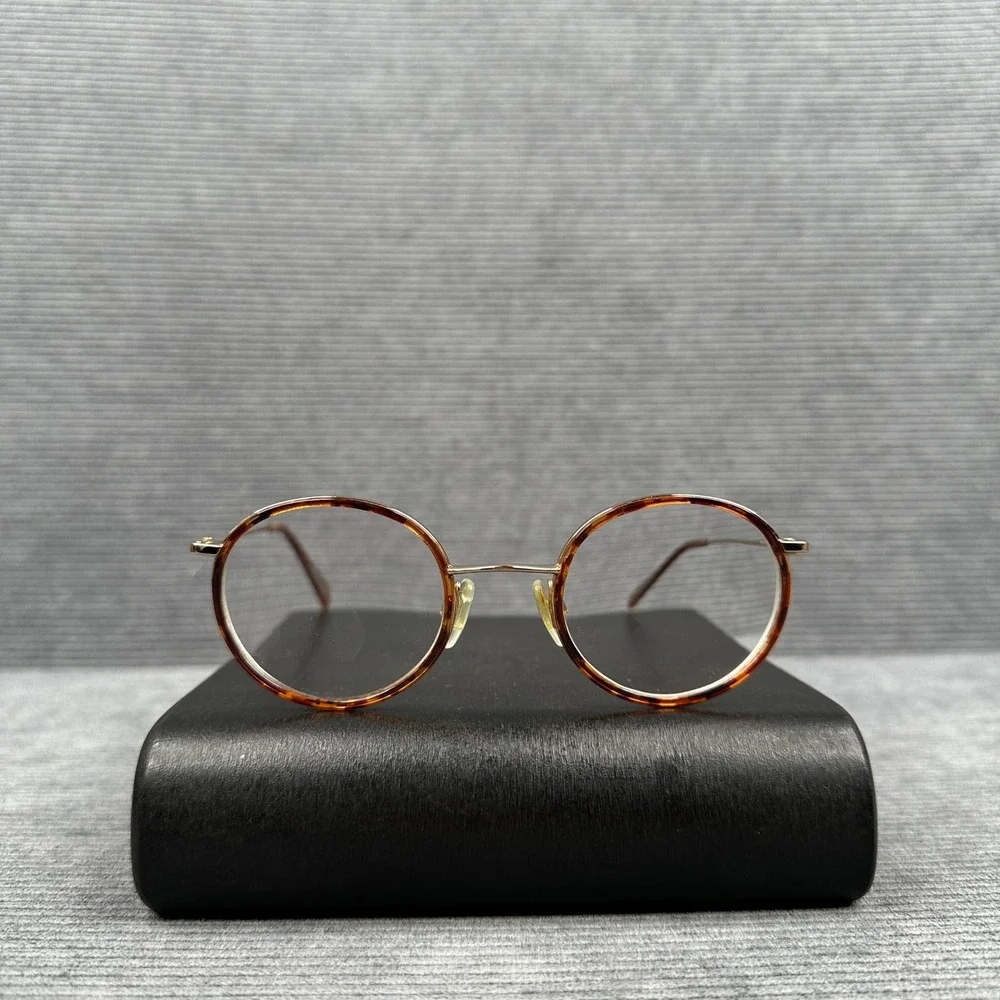Lafont Issy & La Clic 006 Round Tortoise Gold Eyeglasses Frame Y2k